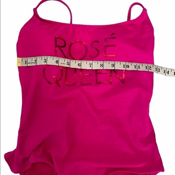 NWOT Hot Pink One Piece Graphic Bathing Suit M - Picture 4 of 7